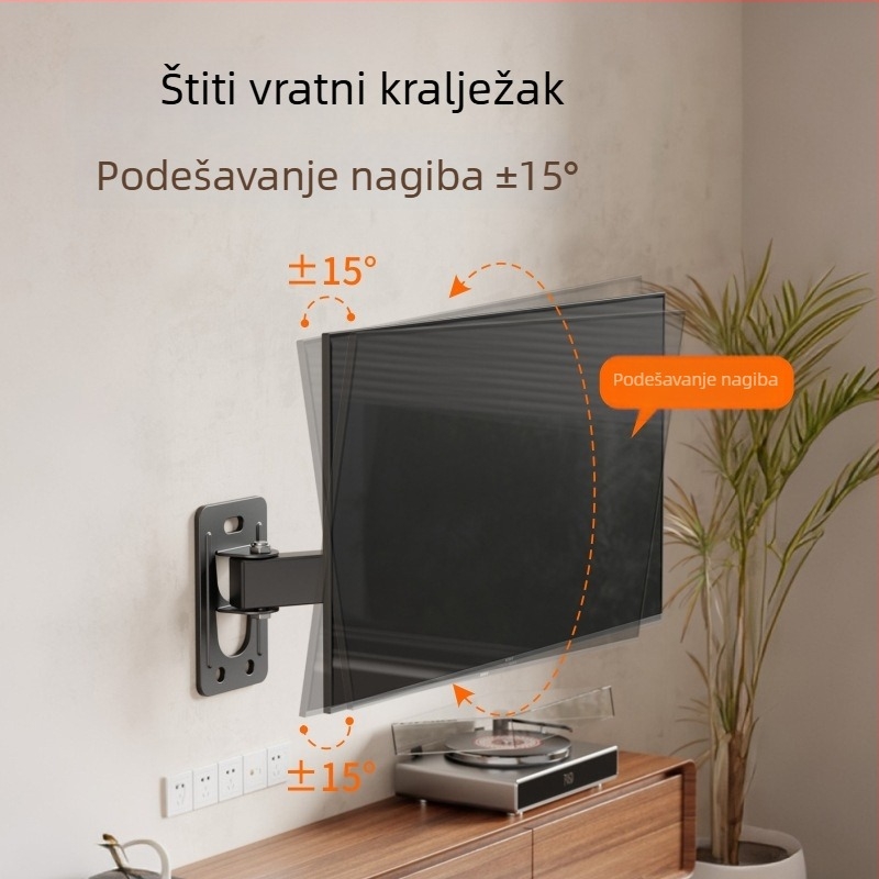 Univerzalni zidni nosač za TV i LCD monitor, rotirajući i proširivi rameni