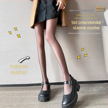 0D Crne ženske pantyhose, ultra tanke za ljeto, anti-zakačavanje, visoka prozirnost, za noćne klubove, ne skliznu dolje