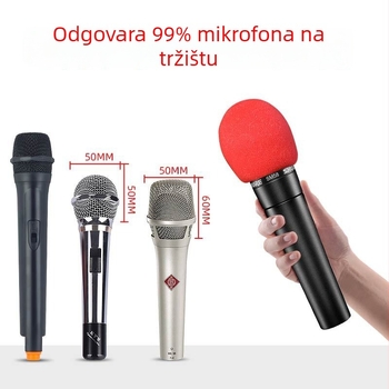 Debeli zaštitni omot za mikrofon s vjetrozaštitom i pjenastom unutrašnjošću