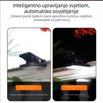 Solarna zidna svjetiljka sa senzorom pokreta, vodootporna za vanjsku upotrebu