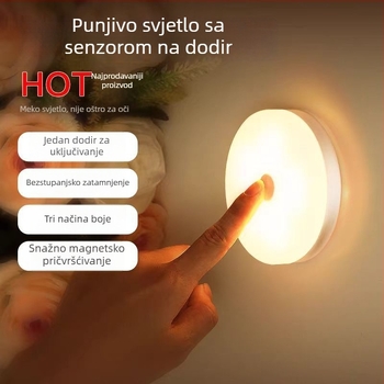 LED noćna lampica za garderobu, hodnik i ulaz, punjiva, s pametnim senzorom