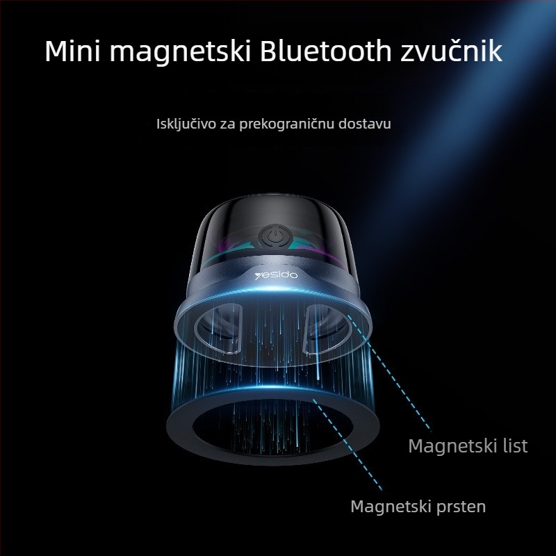 Yesido Bluetooth zvučnik, prenosni, mini ambijentalno svjetlo, magnetski dizajn