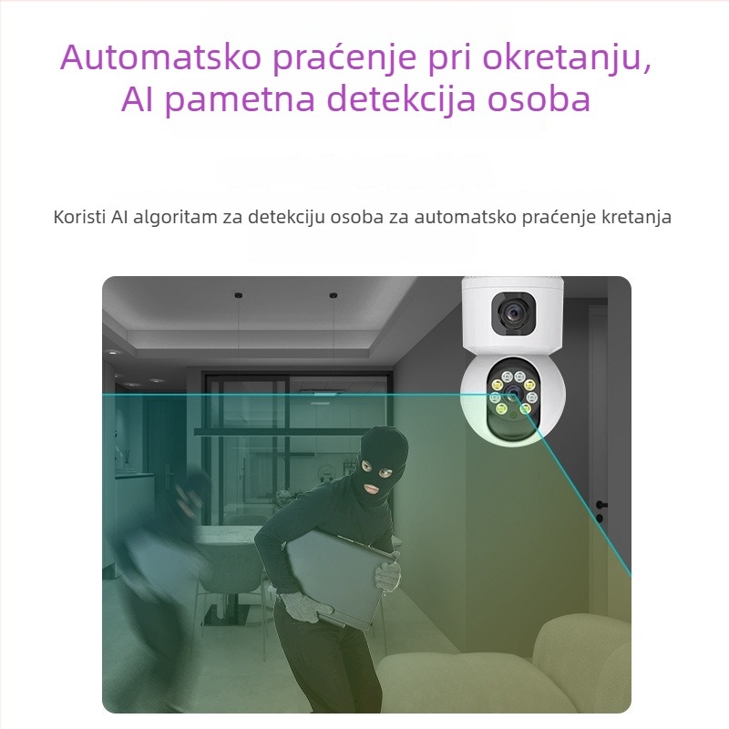 Kamera s dvije leće i monitorom s dvostrukim prikazom, daljinsko upravljanje pametnim telefonom, bežični Wi‑Fi, unutarnji panoramski pogled