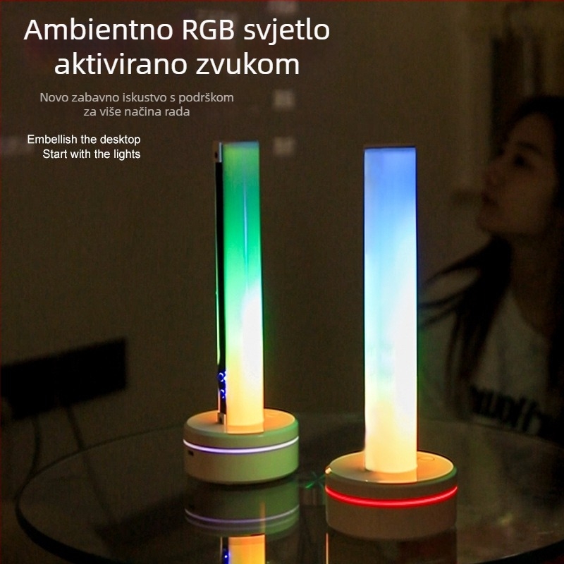 Kreativna glasovno upravljana RGB ambijentalna stolna lampa s glazbom i USB noćnim svjetlom
