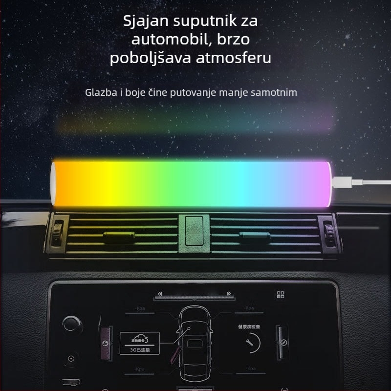 Kreativna glasovno upravljana RGB ambijentalna stolna lampa s glazbom i USB noćnim svjetlom