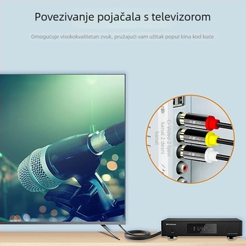 Jinghua legura Lotus Head audio-video kabel za DVD player i VCD, pozlaćen