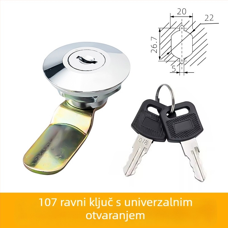 Katanac ormarića s križnim jezičkom za razvodne ormariće