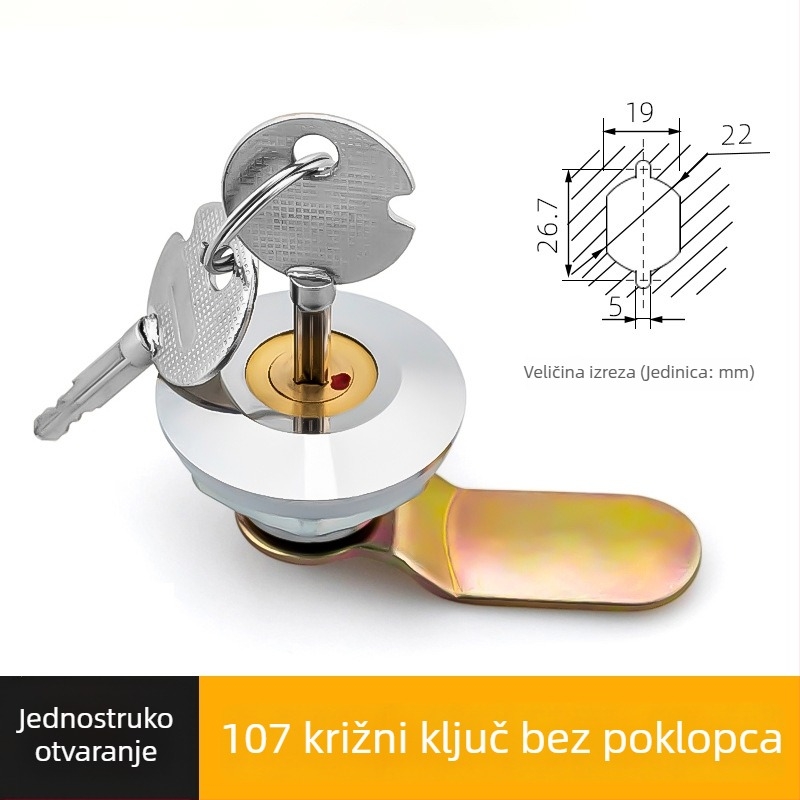 Katanac ormarića s križnim jezičkom za razvodne ormariće