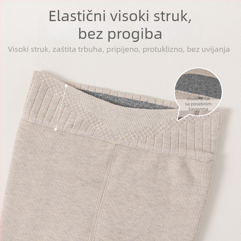 Zimske dječje tajice za djevojčice s flis podstavom, jedinstveni komad, do gležnja, visok pas, 85% poliester.