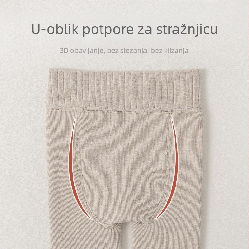 Zimske dječje tajice za djevojčice s flis podstavom, jedinstveni komad, do gležnja, visok pas, 85% poliester.
