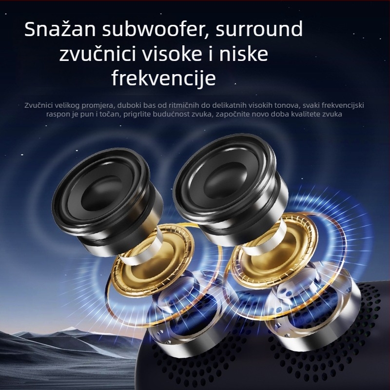 Claison T65 Bluetooth zvučnik – kompaktnog dizajna, prijenosan za vanjsku upotrebu, snažan zvuk i bas, pogodan za automobil
