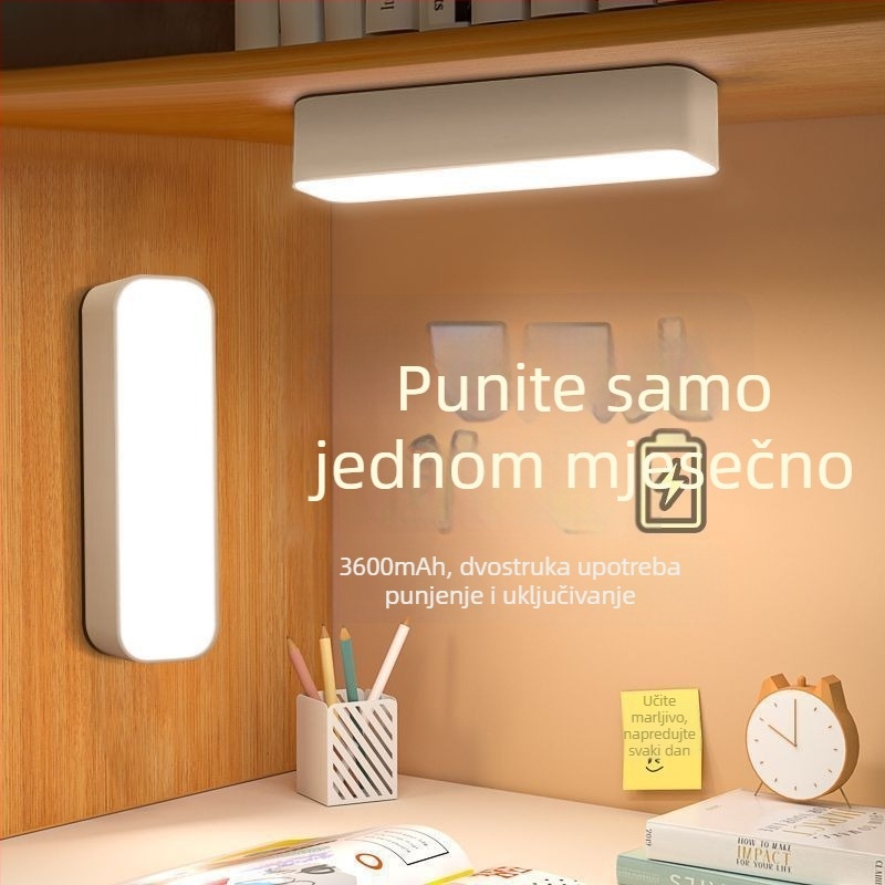 Inteligentna bežična noćna svjetiljka s senzorom pokreta, bez žica, za dom u hodniku, garderobi i ormaru, LED svjetlosni trak
