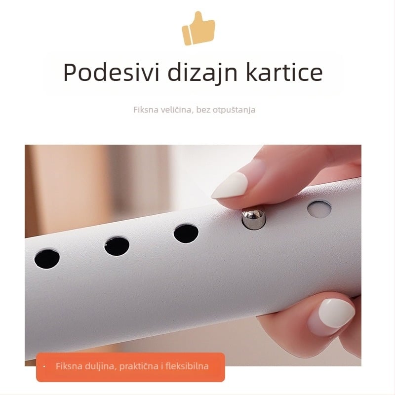 Zavjesna šipka bez bušenja, debelo lakiran nosač, teleskopski rimski štap za kutni prozor, jedna šipka