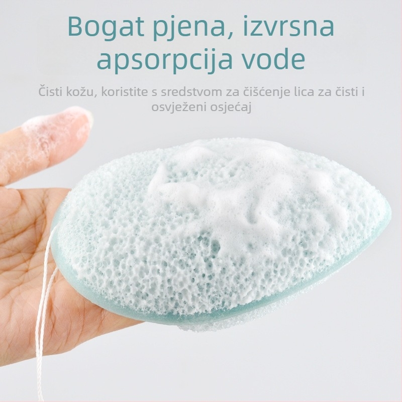 Marion Beauty Egg: kapkovita spužva za čišćenje lica od hidrofilnog PU-a, uz rukavicu i privjesak