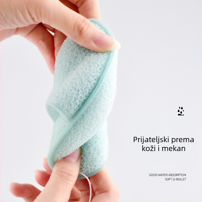 Marion Beauty Egg: kapkovita spužva za čišćenje lica od hidrofilnog PU-a, uz rukavicu i privjesak