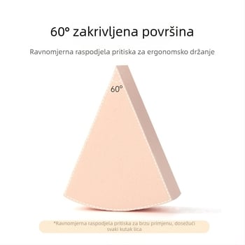 Trokutni jednokratni spužvasti blok za nanošenje šminke, suho i mokro, gelni temeljac