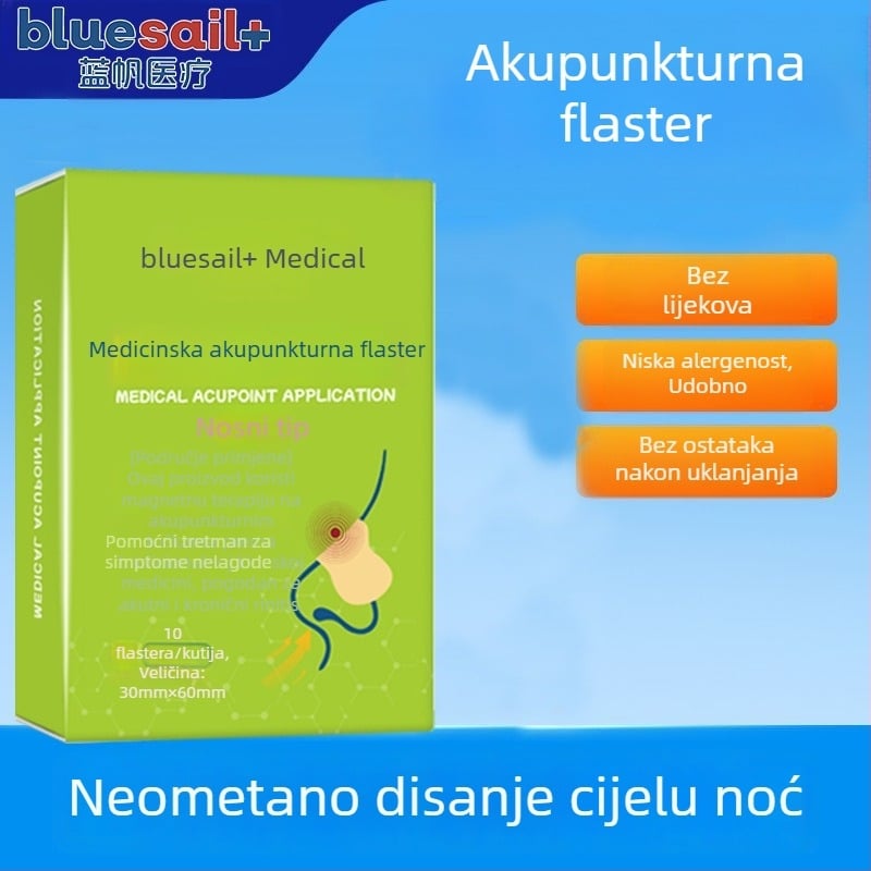 Medicinski nosni flasteri s akupunkturom za odrasle i djecu, flasteri za kronični rinitis i nosnu nelagodu, vanjska upotreba