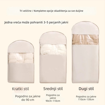 Torba za skladištenje od twill Oxford tkanine za kućnu upotrebu, za kapute i odijela, zaštita od prašine i vlage, kompresibilna