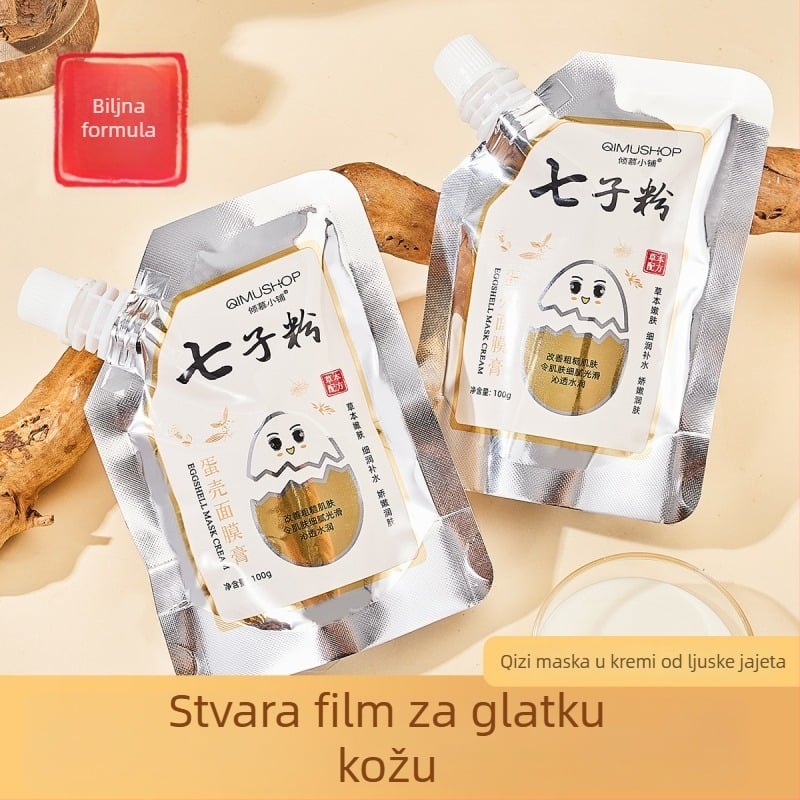 Admiration Shop Maska od praha ljuskice jajeta s biljnom formulom – hidratantna, osvježavajuća krem-gel maska
