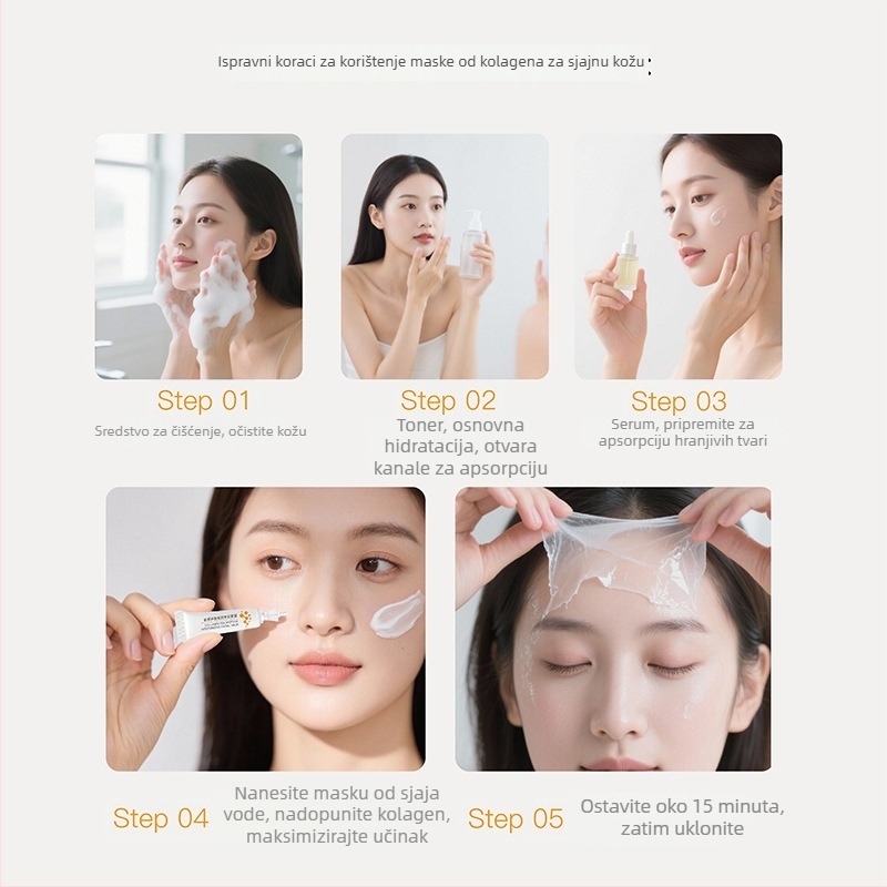 Qingxi hidrirajuća maska s kolagenim peptidima – peel-off noćna maska