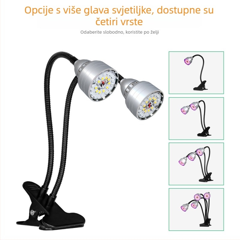 LED svjetlo za rast biljaka s klipom, inteligentno pet razina podešavanja osvjetljenja i memorija ciklusa