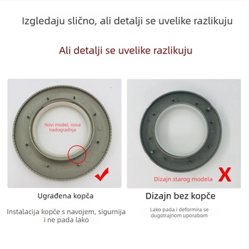 Debeli zavjesni prsteni s kopčom, rimski stil za zavjesnu šipku