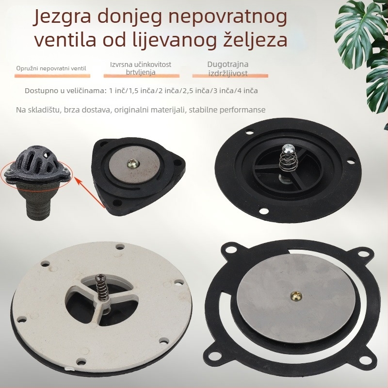 Podni ventil za vodnu pumpu s lijevano željeznom filtrnom mrežom i jednosmjernim ventilom — veličine 1/1.5/2/3/4 inča