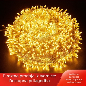 Vanjske LED niti svjetla – zvjezdano osvjetljenje za božićnu i vjenčanu dekoraciju, treptanje