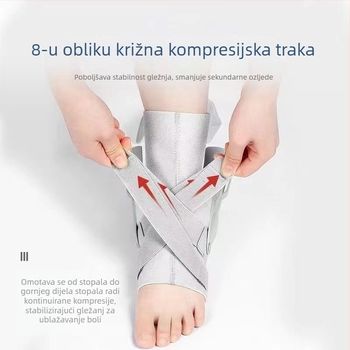 Stabilizator gležnja za uganuće – nosiva ortoza gležnja, zaštita ligamenata, kompatibilno s cipelama