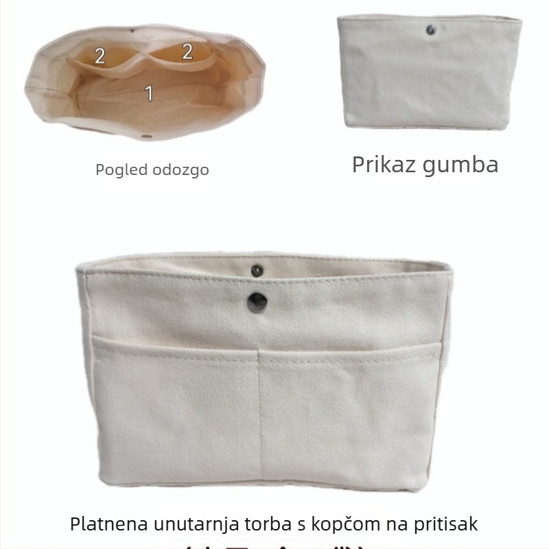 Nothing platnena kozmetička torbica s velikim kapacitetom i više džepova za putovanja