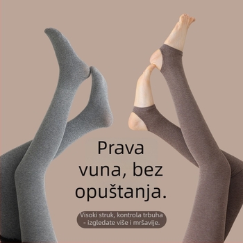 Ženske termalne legice s fleksom za jesen-zimu, debele, s kontrolom trbuha i podizanjem bokova, čarape za cijele noge