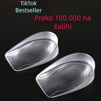 Silikonske uloške za povećanje visine, polu-podloga, prozirne, unisex, za cipele i čizme