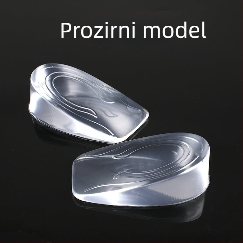 Silikonske uloške za povećanje visine, polu-podloga, prozirne, unisex, za cipele i čizme