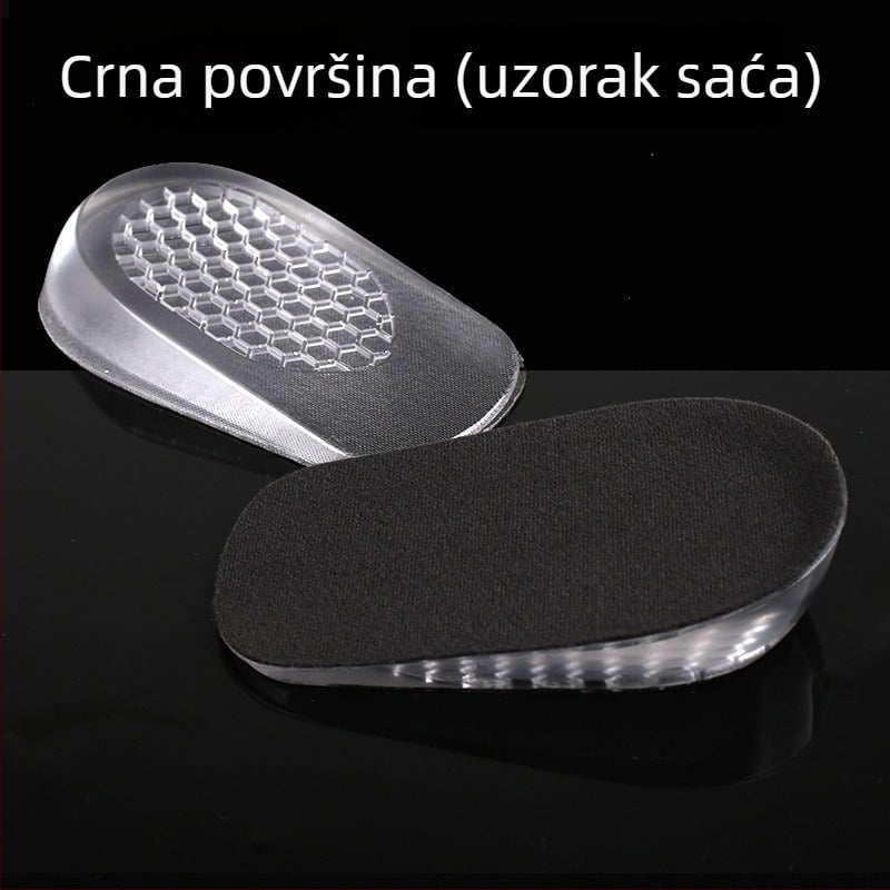 Silikonske uloške za povećanje visine, polu-podloga, prozirne, unisex, za cipele i čizme