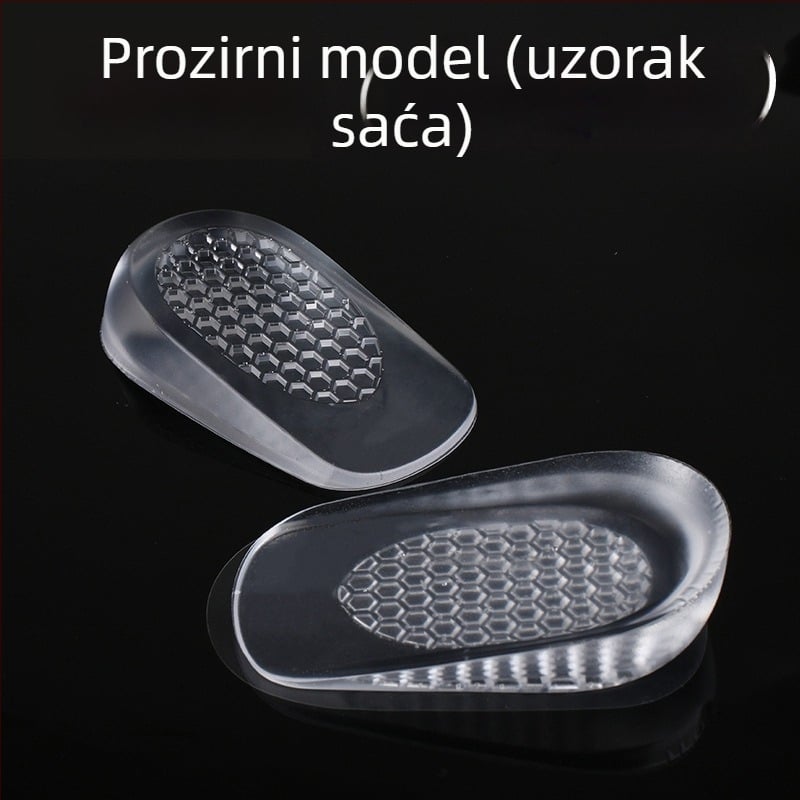 Silikonske uloške za povećanje visine, polu-podloga, prozirne, unisex, za cipele i čizme