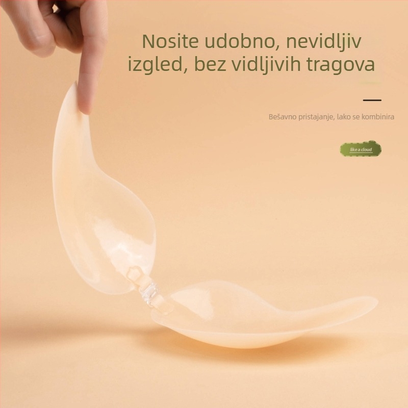 Jednodelna prednja kopča, bezšivna silikonska pločica za grudi, tanka, nevidljiva, protiv klizanja, u obliku manga