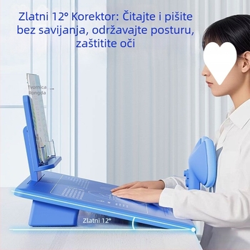 Korektor držanja tijela s nagibnim pločom za pisanje za učenike osnovne škole, stolni pisaći stol