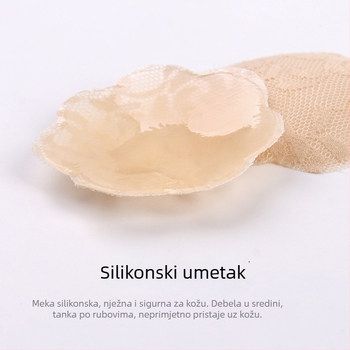 Čipkaste silikonske naljepnice za bradavice, nevidljive, protuklizne, otporne na znojenje