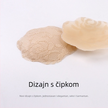 Čipkaste silikonske naljepnice za bradavice, nevidljive, protuklizne, otporne na znojenje