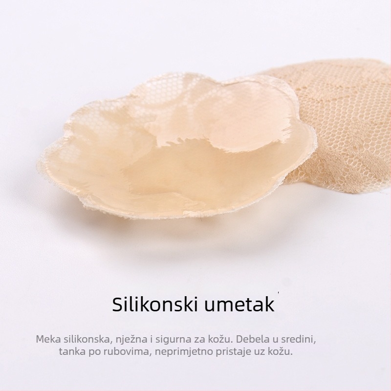 Čipkaste silikonske naljepnice za bradavice, nevidljive, protuklizne, otporne na znojenje