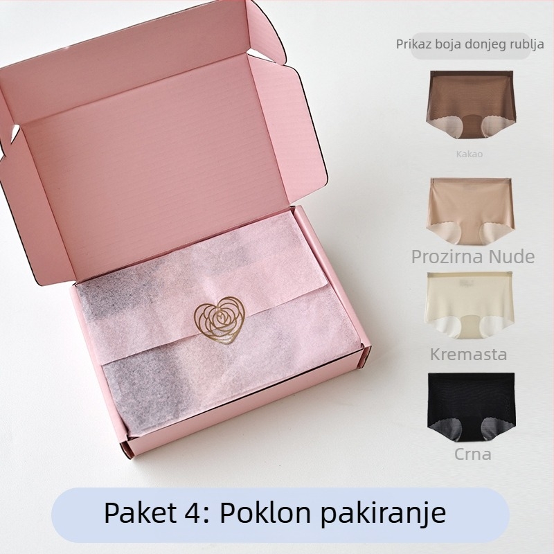 Ženske seamless gaćice od najlona s uloškom od Mulberry svile, ultra tanke, prozračne i osvježavajuće; trokutasti kroj, srednje visoke struka, nevidljive ispod odjeće, idealne za jogu.