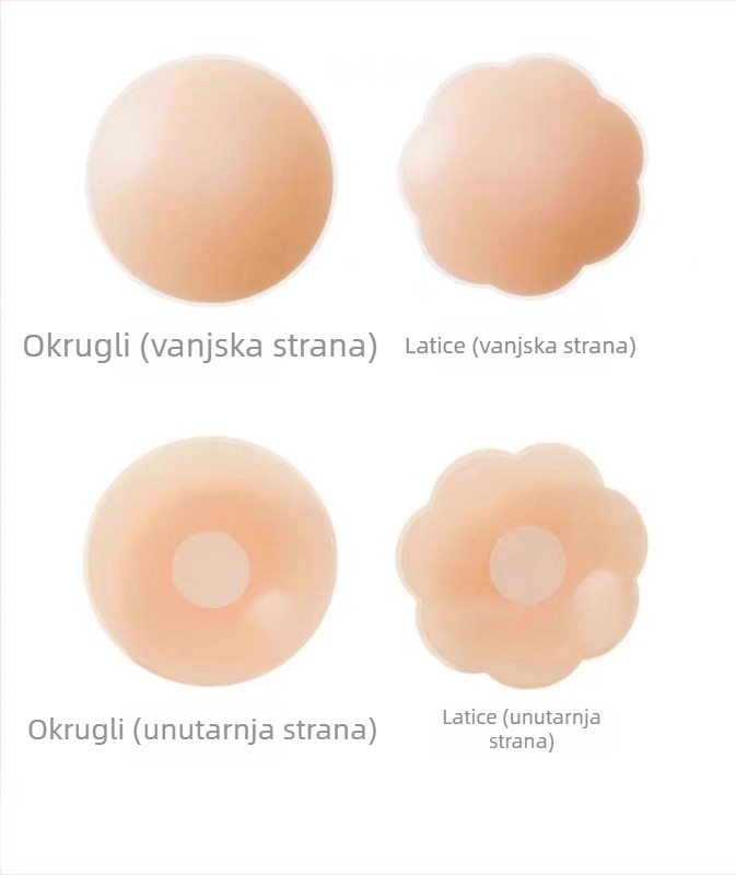 Čipkaste silikonske naljepnice za bradavice, nevidljive, bez šavova, protiv prosvjetljenja, protiv klizanja, otporne na znoj, za žene
