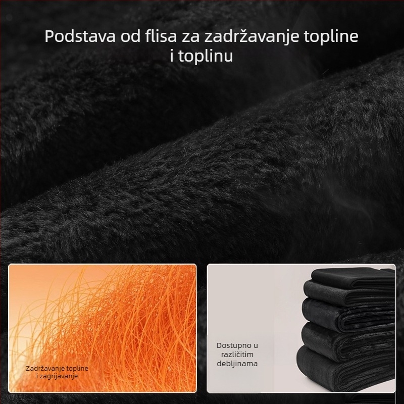 Ženske tajice s flecom za jesen-zimu, visokog struka, debele i tople, produžene, vizualno izdužuju siluetu