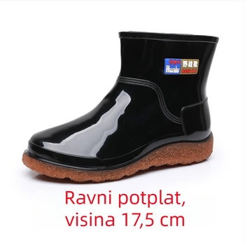 Muške vodootporne kratke čizme za kišu, lagane, protuklizne, gumeni potplat izdržljiv, niski profil, za vanjsku uporabu