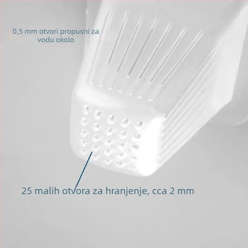 Plastična posuda za hranjenje u akvariju s lijevkom za zamrznute krvne crve, nematode i Artemiju