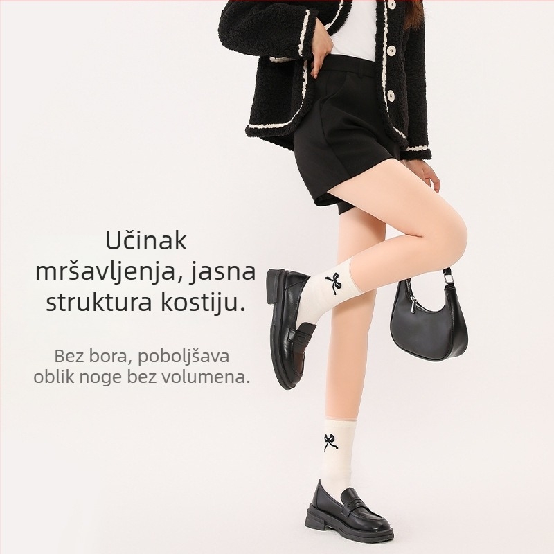 Ženske leggings duljine 9/10, oblikovanje nogu, unutarnja flekso podstava, prirodan nude dojam, za visinu 140–185 cm, jesen-zima