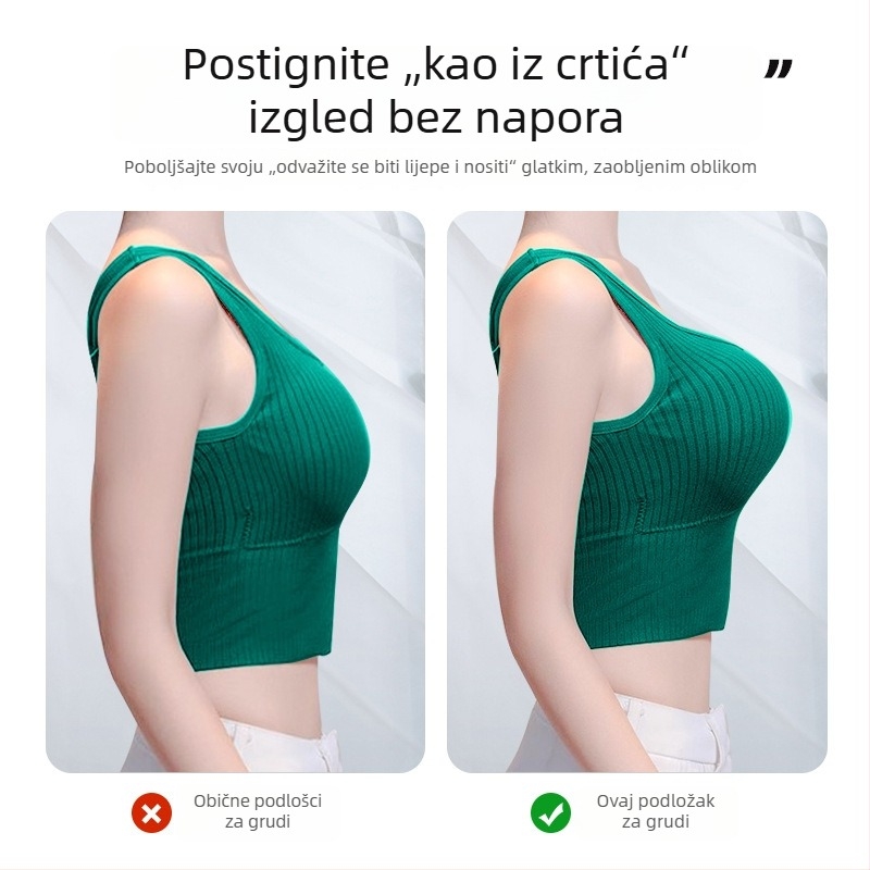 Silikonska pločica za grudi za svadbenu haljinu — push-up, protuklizno, debljine 5 cm, naglašava i skuplja male grudi, nevidljivo ispod odjeće