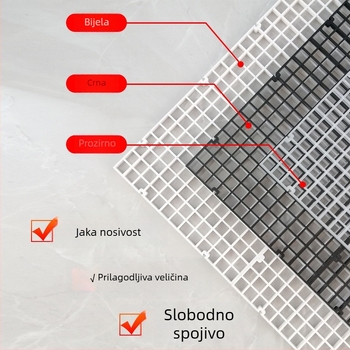Donji izolacijski panel za akvarij uz akrilni filtracijski pumpu i plastični mrežasti razdjelnik