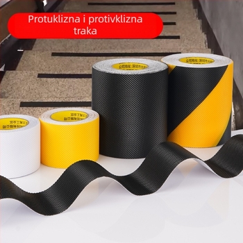 Samoljepljiva gumena protuklizna traka za stepenice i podove, mat tekstura, 5 cm x 5 m, PEVA, 0,75 mm, akrilno ljepilo