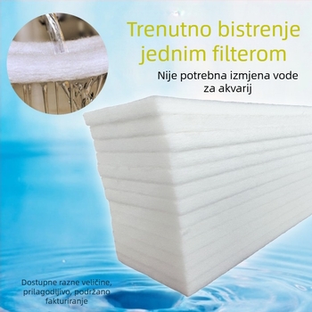 Filter vate od bijelog pamuka bez ljepila za akvarij, filtracija visoke gustoće za velike akvarije i ribnjake